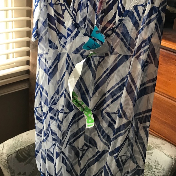 Sheer Top long tunic/mini dress - size Large - Picture 4 of 5